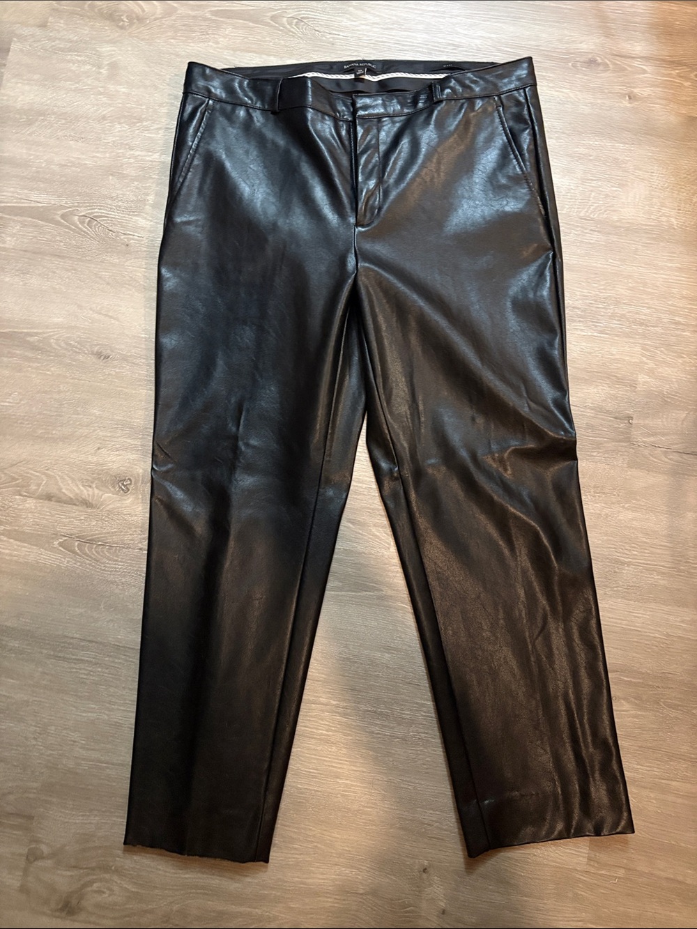 Banana Republic Black Faux Leather Pants